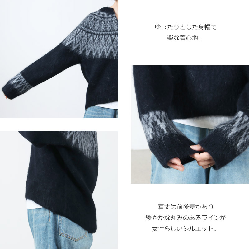 unfil(ե) royal baby alpaca nordic-pattern sweater