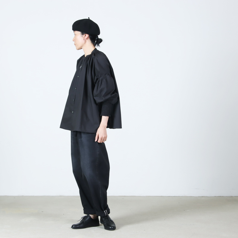 UNIVERSAL TISSU(ユニバーサルティシュ) ナチュラルタイプライター/ストライプ バンドカラーシャーリングBL