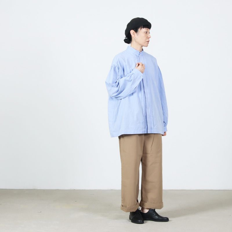 Veritecoeur(ヴェリテクール) ピンタック シャンブレーシャツ