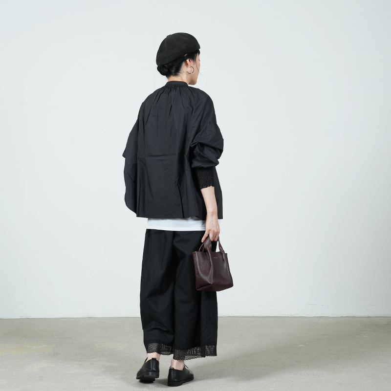Vlas blomme(ヴラスブラム) レース付きレイヤードパンツ