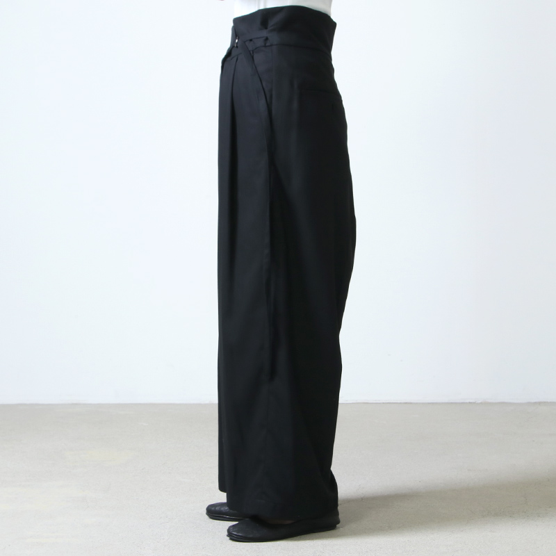 08sircus(ȥ) Cotton tricotine wide wrap pants