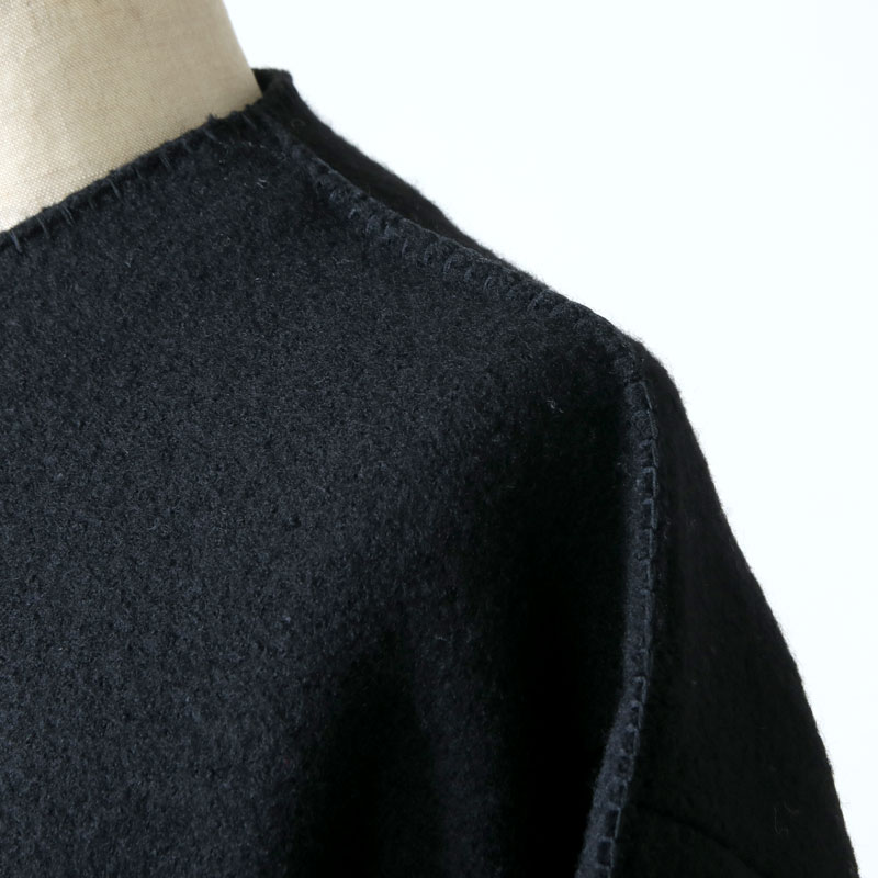 08sircus(ȥ) Wool fulling knit blanket stitch coat