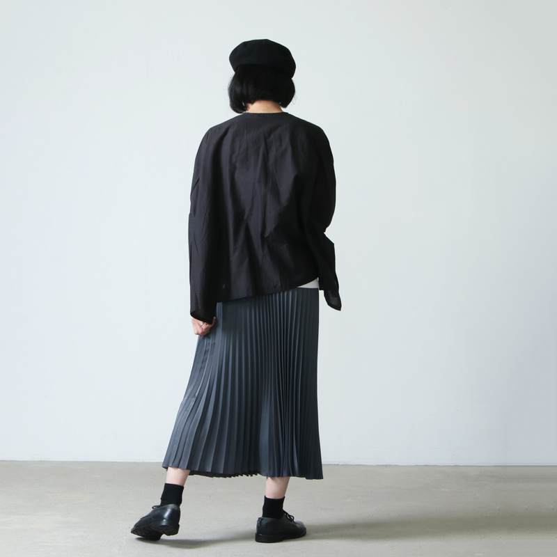 08sircus (ゼロエイトサーカス) Drape satin pleated skirt / ドレープ 