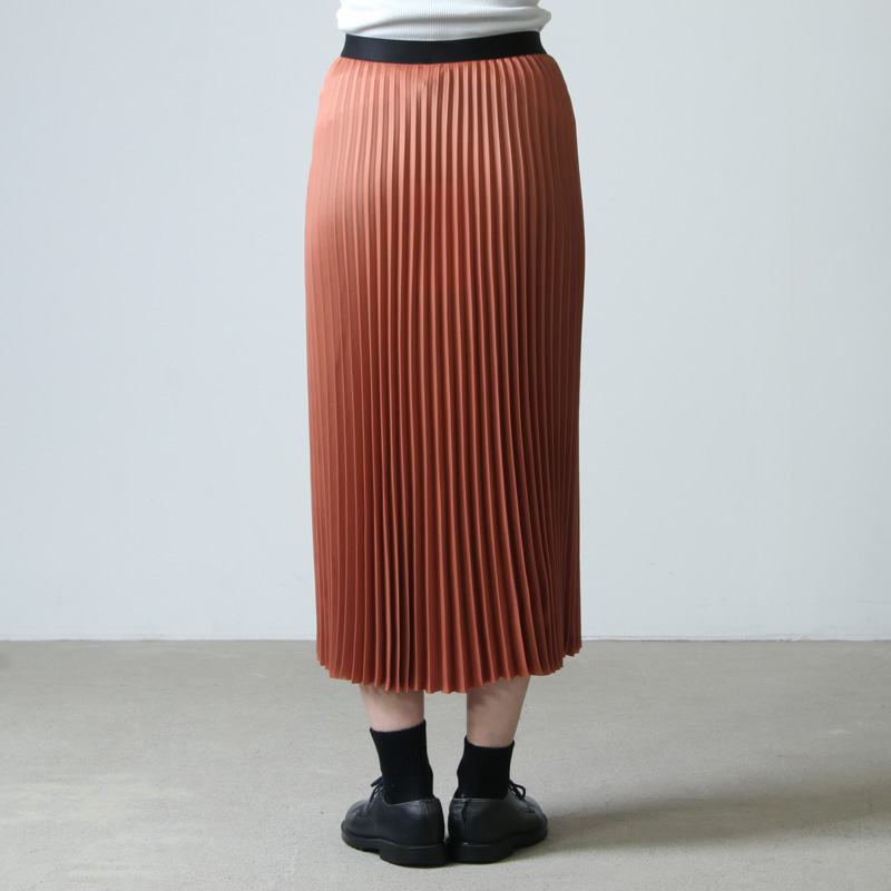 08sircus(ȥ) Drape satin pleated skirt