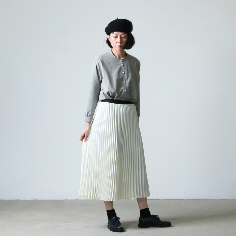 08sircus (ゼロエイトサーカス) Drape satin pleated skirt / ドレープ