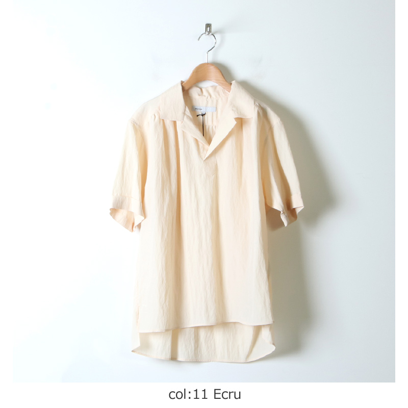 08sircus (ゼロエイトサーカス) Viscose washer gather shirt / ヴィス