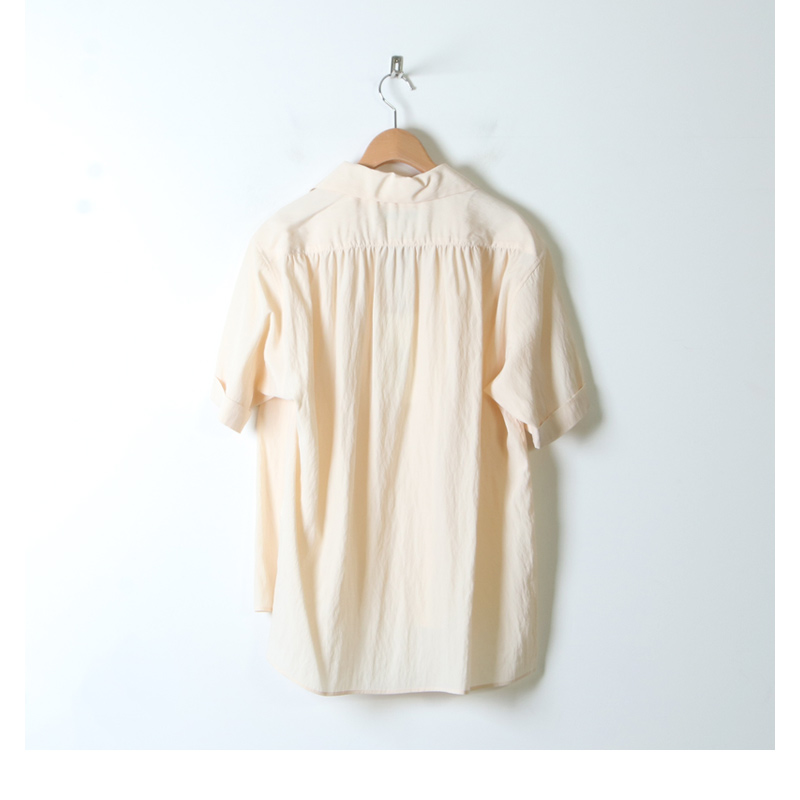 08sircus (ゼロエイトサーカス) Viscose washer gather shirt / ヴィスコースウォッシャーギャザーシャツ