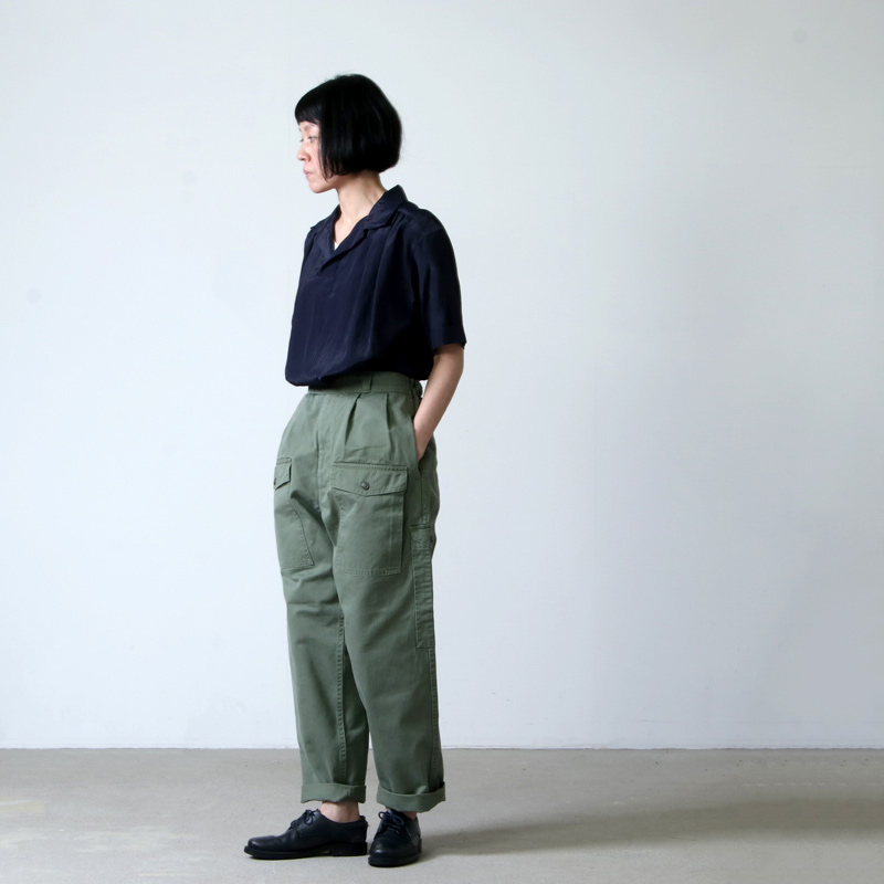 08sircus (ゼロエイトサーカス) Viscose washer gather shirt / ヴィス