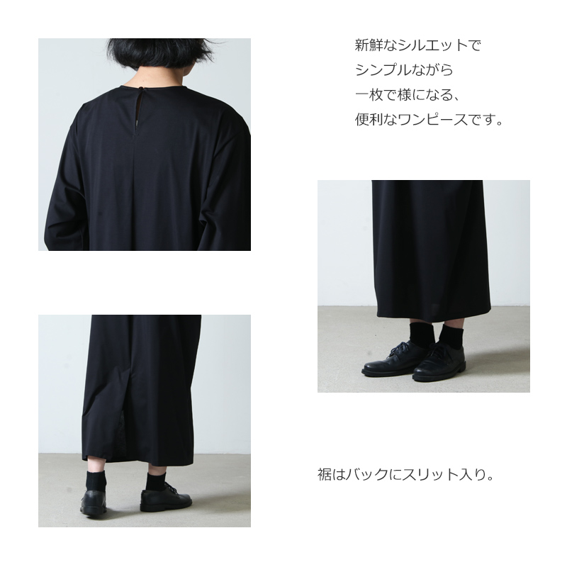 08sircus (ゼロエイトサーカス) High gauge jersey drape pocket dress