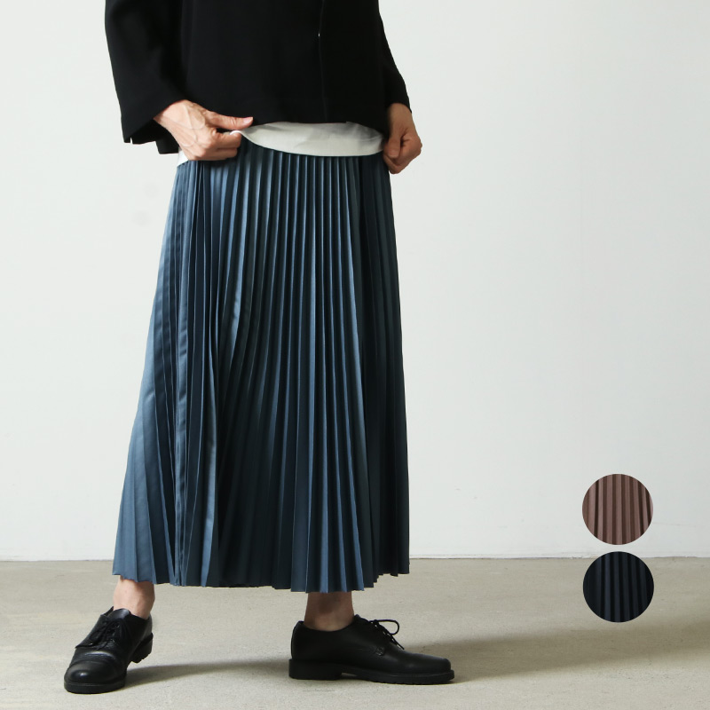 08sircus (ȥ) Leather satin pleated skirt / 쥶ƥץ꡼ĥ