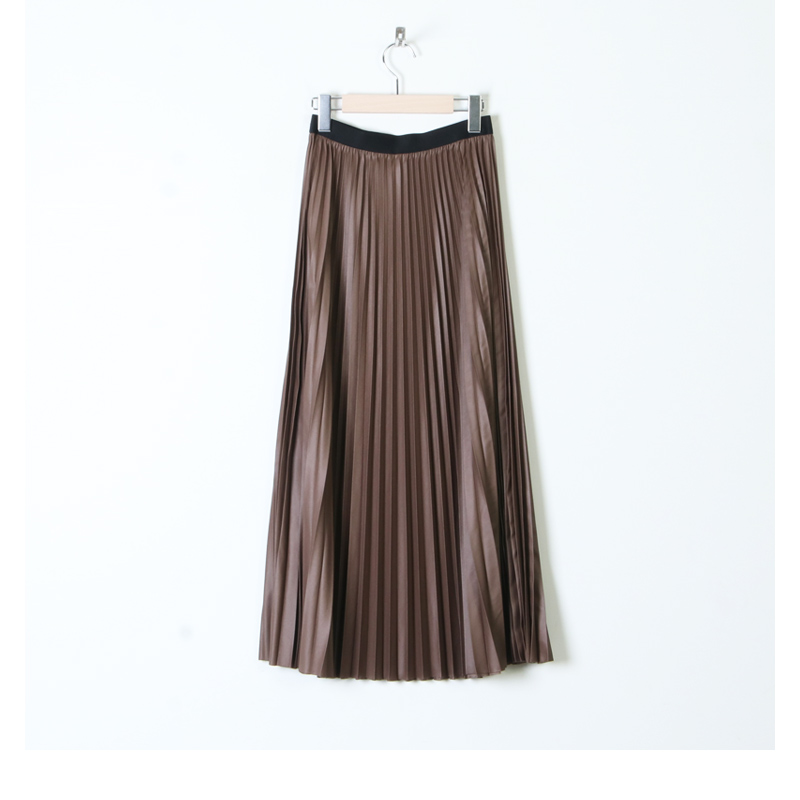 08sircus (ゼロエイトサーカス) Leather satin pleated skirt / レザー