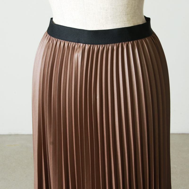 08sircus (ゼロエイトサーカス) Leather satin pleated skirt / レザー