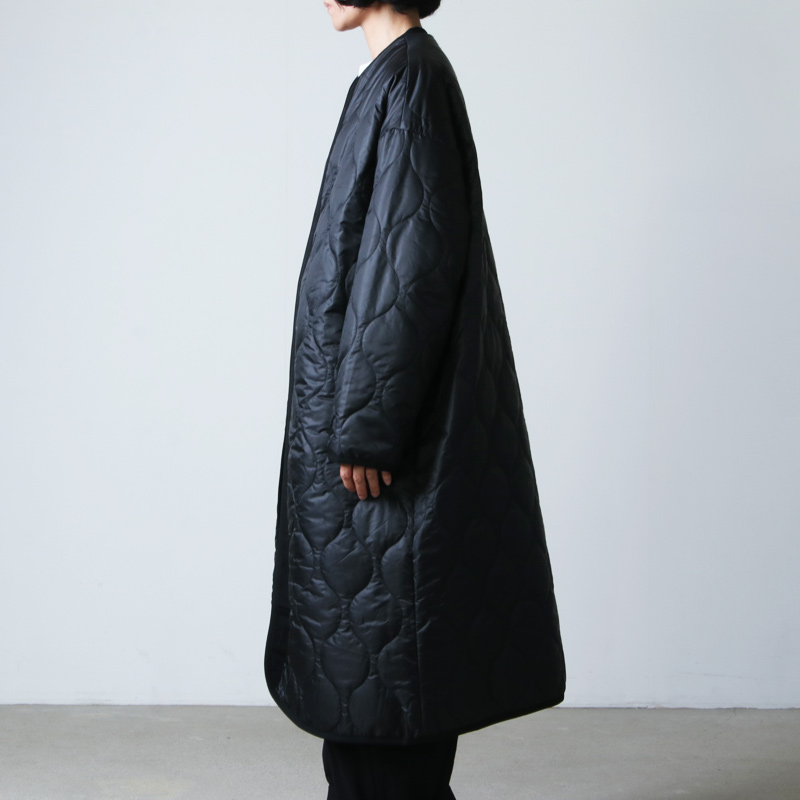 08sircus (ゼロエイトサーカス) Micro rip Quilted long coat ...