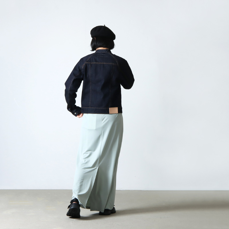 08sircus (ゼロエイトサーカス) Cupro jersey straight long skirt