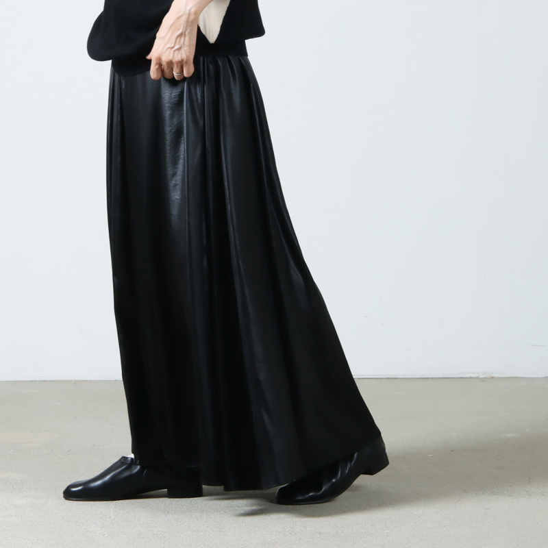 08sircus (ȥ) Glossy satin wide gather skirt / åƥ磻ɥ㥶