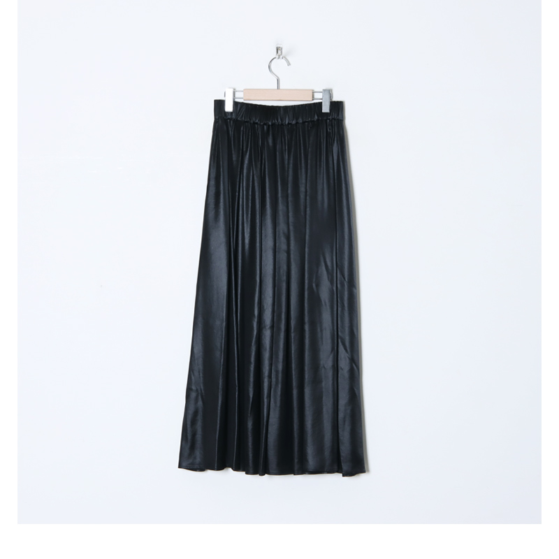 08sircus(ȥ) Glossy satin wide gather skirt