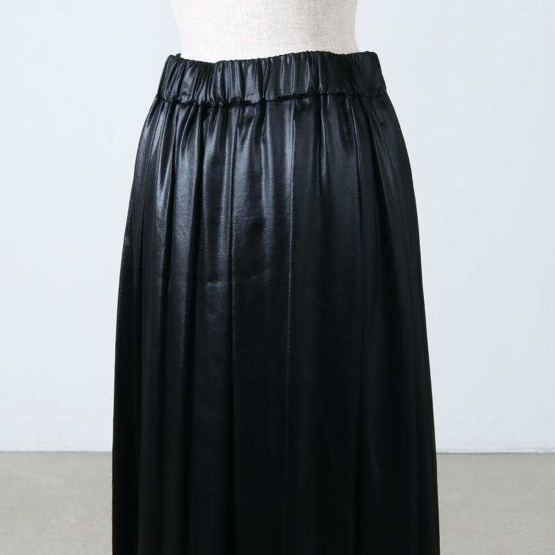 08sircus(ȥ) Glossy satin wide gather skirt