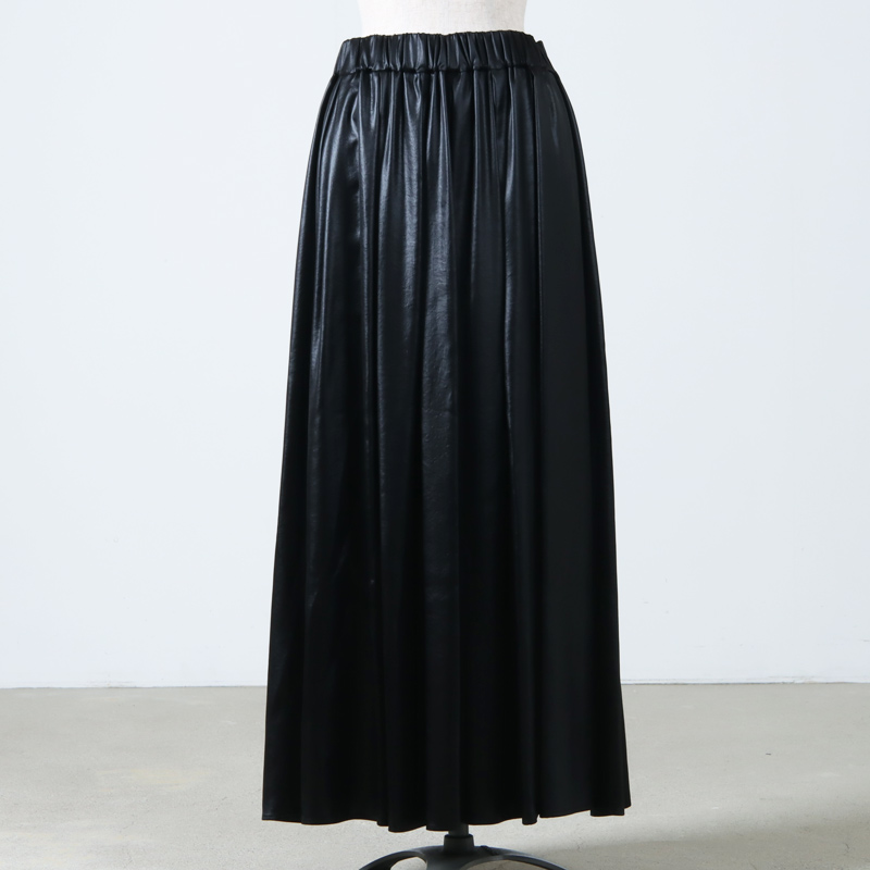 08sircus(ȥ) Glossy satin wide gather skirt