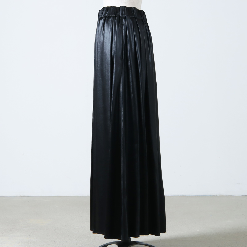 08sircus(ȥ) Glossy satin wide gather skirt