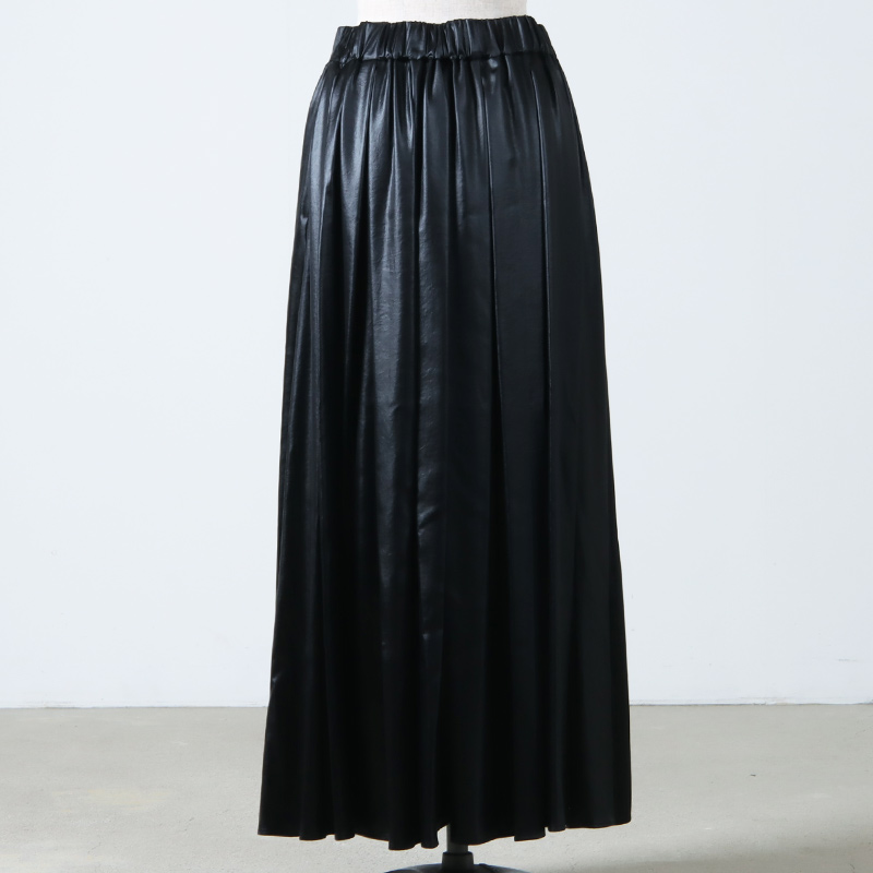 08sircus(ȥ) Glossy satin wide gather skirt