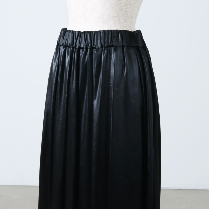 08sircus(ȥ) Glossy satin wide gather skirt