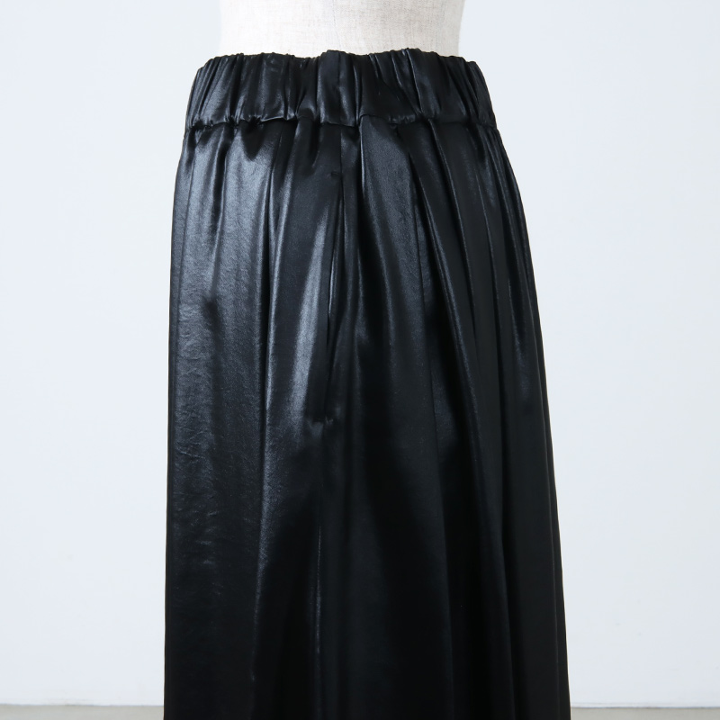 08sircus(ȥ) Glossy satin wide gather skirt