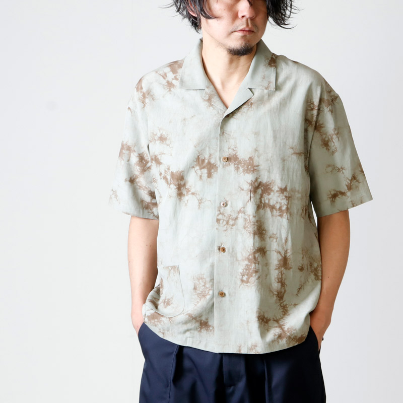 08sircus (ゼロエイトサーカス) R/Co kagozome shirt / レーヨン 