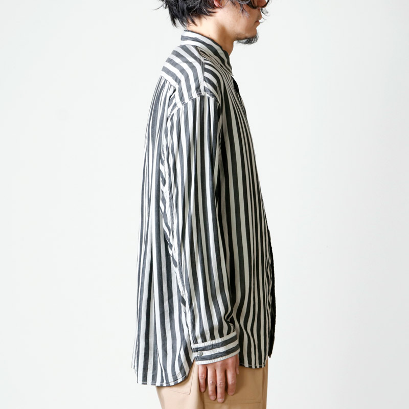 08sircus (ゼロエイトサーカス) Wide stripe garment dyed shirt 