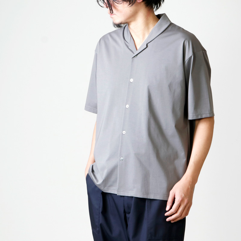 08sircus (ゼロエイトサーカス) Compact plated jersey shawl collar