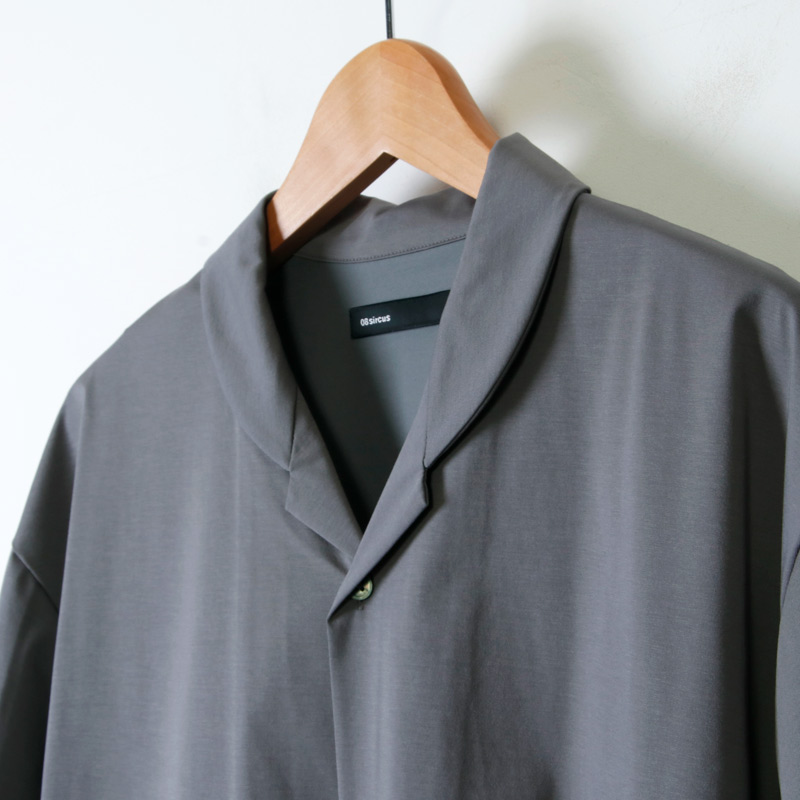 08sircus (ゼロエイトサーカス) Compact plated jersey shawl collar