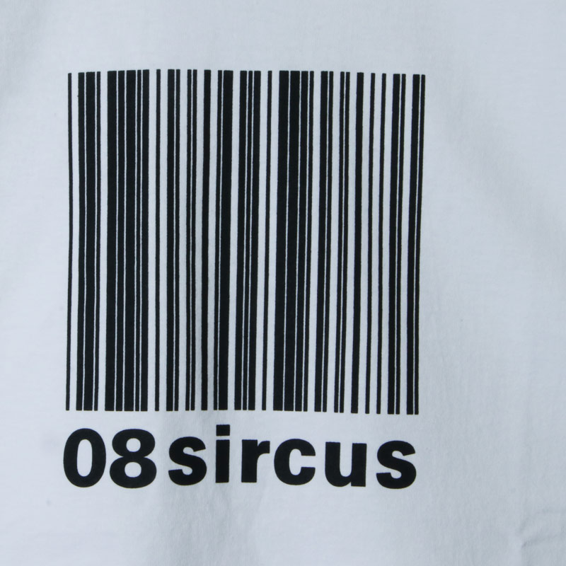 08sircus (ゼロエイトサーカス) Barcode logo rubber print tee / バーコードロゴラバープリントT