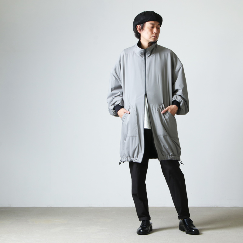 08sircus (ゼロエイトサーカス) Stretch taffeta over size Truck coat