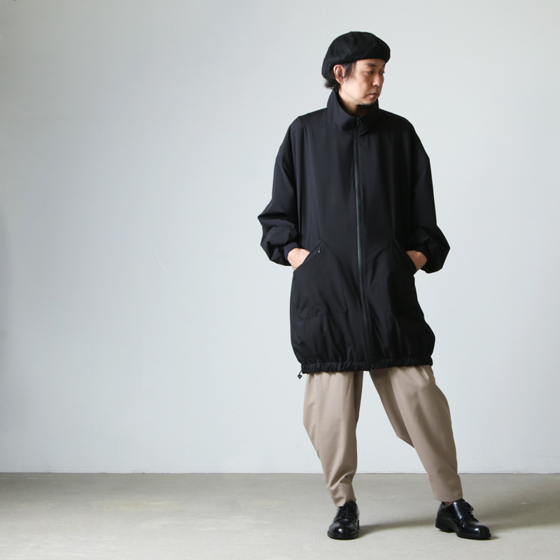 08sircus (ゼロエイトサーカス) Stretch taffeta over size Truck coat