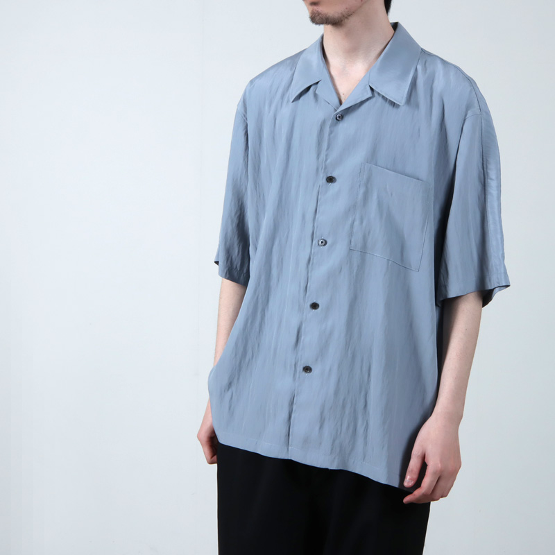 08sircus (ゼロエイトサーカス) Viscose washer back dolman split shirt /  ヴィスコースワッシャーバックドルマンスプリットシャツ