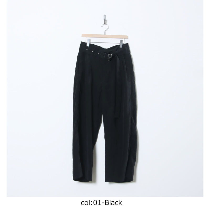 08sircus(���������ȥ�������) Viscose washer 2tuck belted wide pants