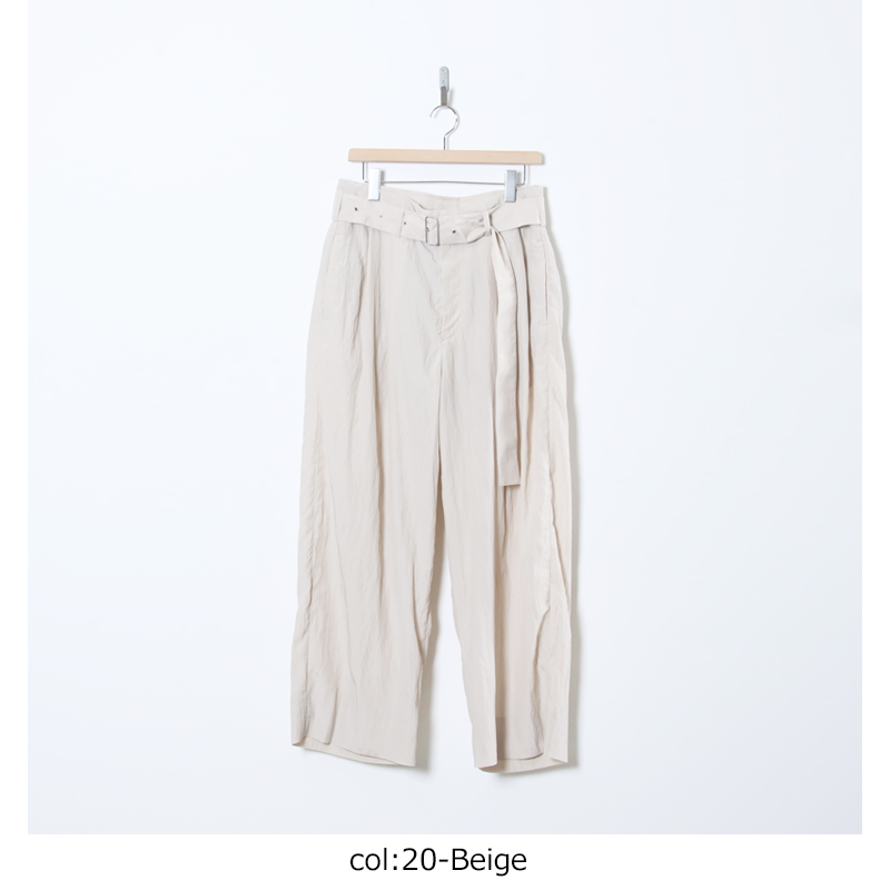 08sircus(���������ȥ�������) Viscose washer 2tuck belted wide pants