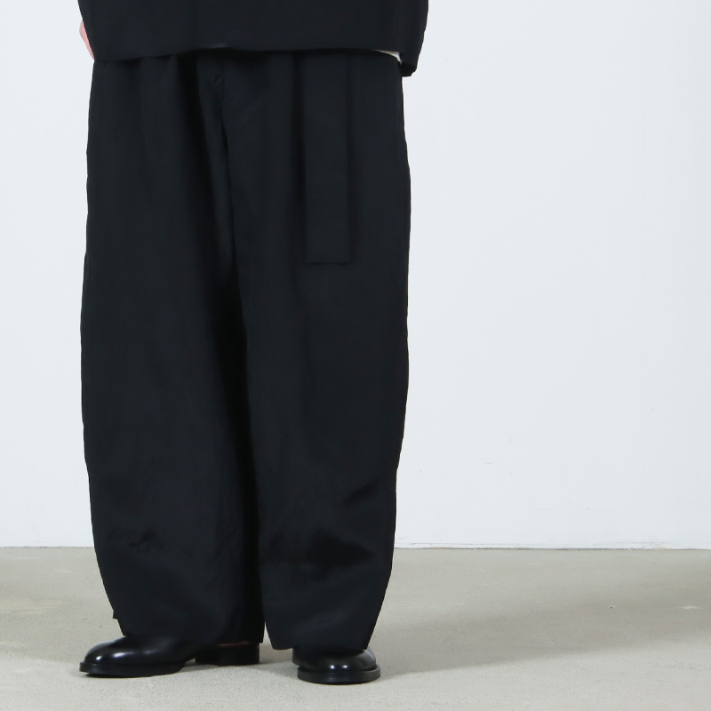 08sircus(���������ȥ�������) Viscose washer 2tuck belted wide pants