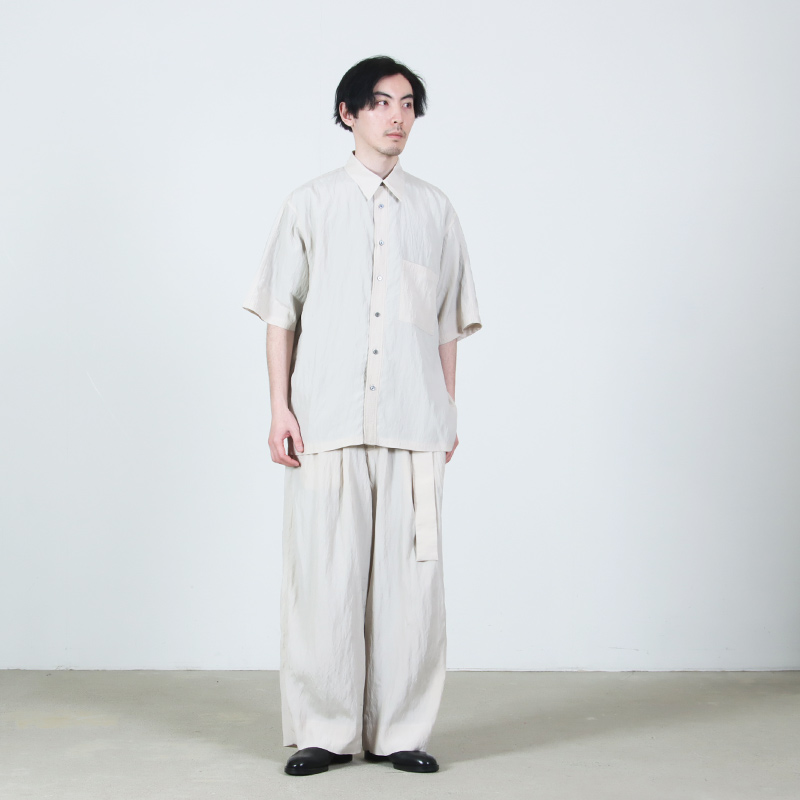 08sircus(���������ȥ�������) Viscose washer 2tuck belted wide pants