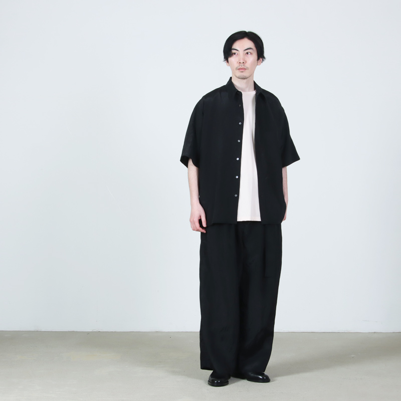 08sircus(���������ȥ�������) Viscose washer 2tuck belted wide pants