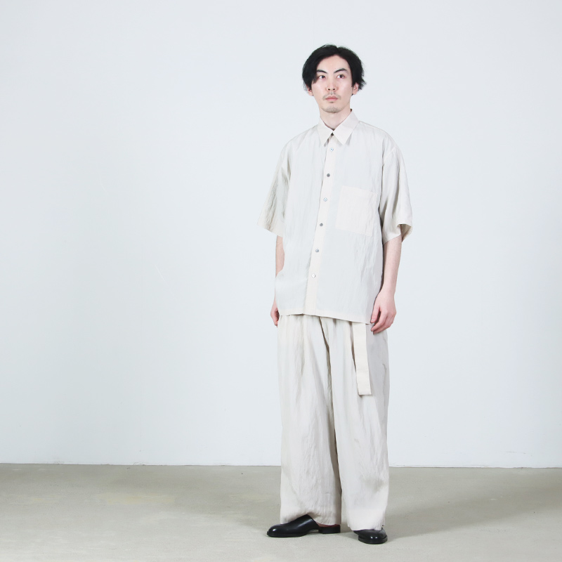 08sircus(���������ȥ�������) Viscose washer 2tuck belted wide pants