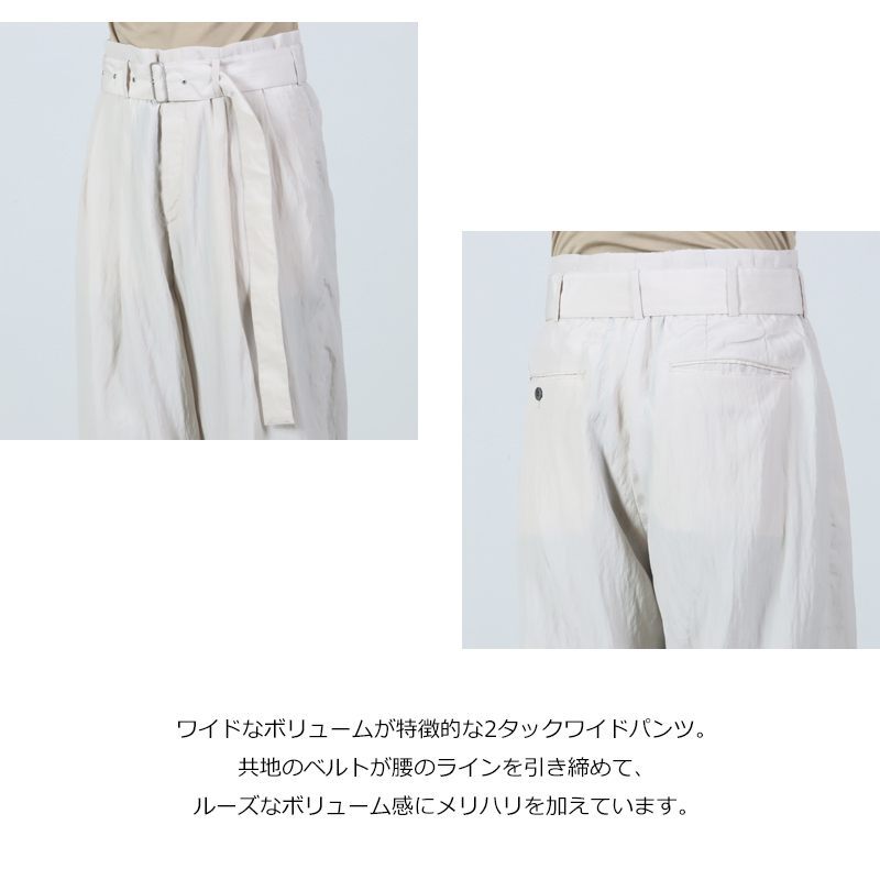 08sircus(���������ȥ�������) Viscose washer 2tuck belted wide pants