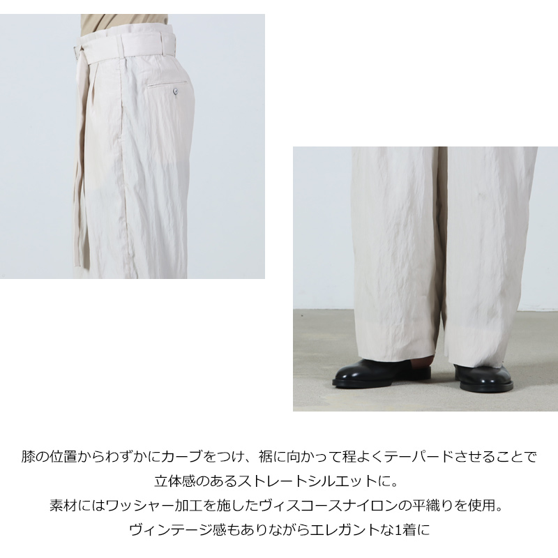 08sircus(���������ȥ�������) Viscose washer 2tuck belted wide pants