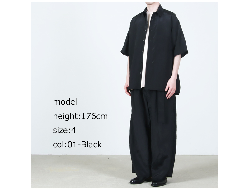 08sircus(���������ȥ�������) Viscose washer 2tuck belted wide pants