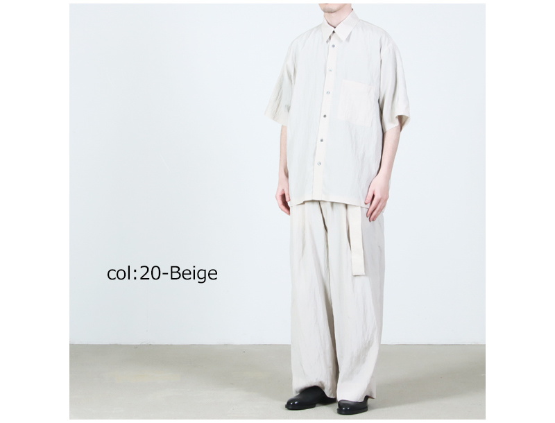 08sircus(���������ȥ�������) Viscose washer 2tuck belted wide pants