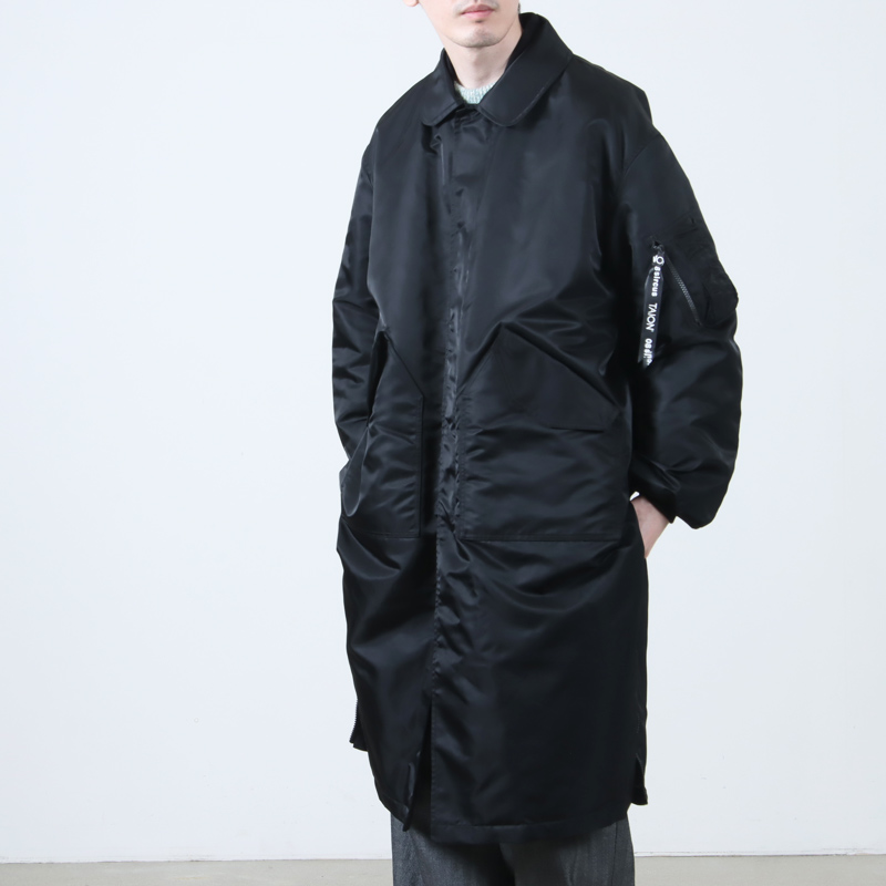 美品08 sircus (ゼロエイトサーカス)マウンテンパーカー　ロングコート 08sircus/08サーカス】Satin padded long coat/サテンパデッド