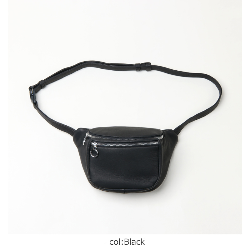 こちら購入希望ですAeta DEER WAISTPOUCH S レザー ボディバッグ  黒