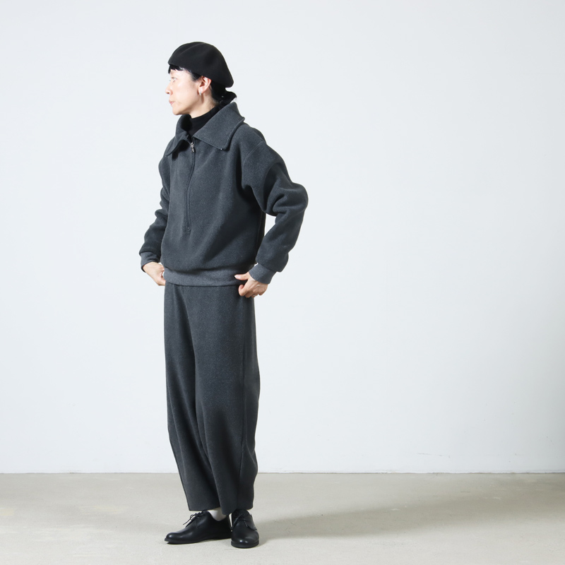 ALWEL／フリースペグパンツ／黒 ALWEL フリース ペグ パンツ, Black – Navyblue