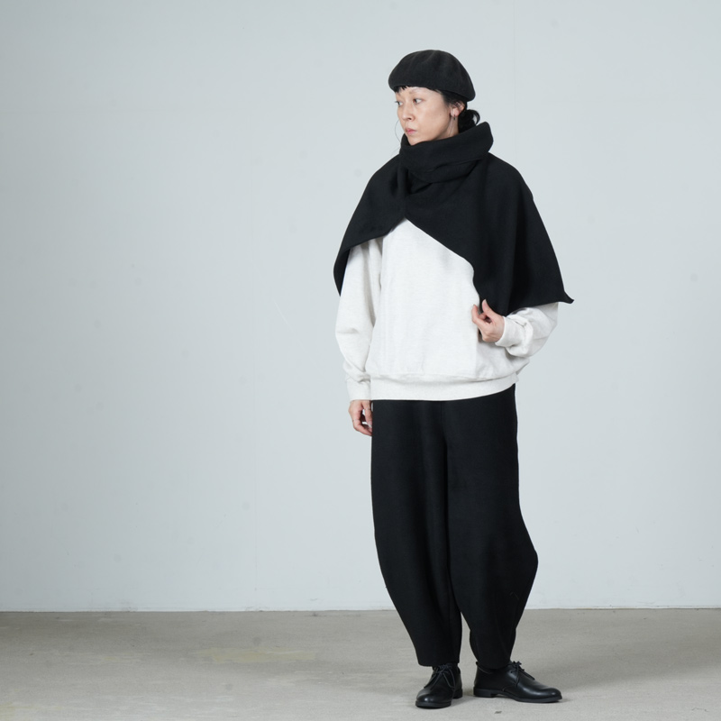 ALWEL　フリースペグパンツ ブラック ALWEL (オルウェル) FLEECE PEG PANTS / フリース ペグ パンツ