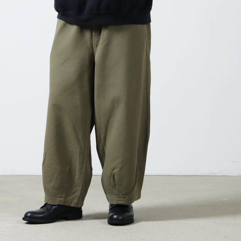 SIZE02ANACHRONORM HEM TUCK EASY PANTS OLIVE