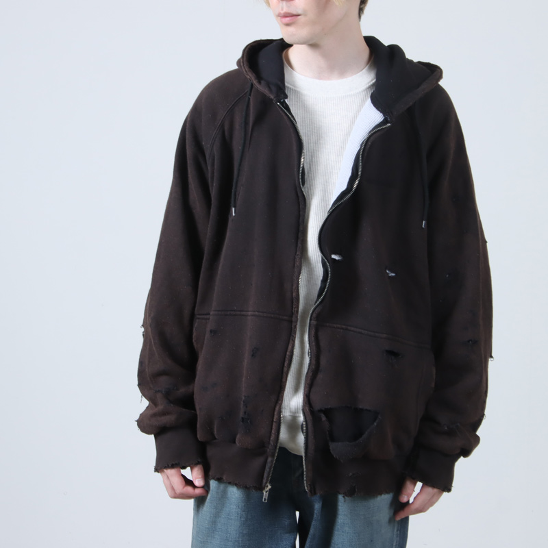 ANACHRONORM(ʥΡ) HARD DAMAGED INNER WAFFLE SWEAT PARKA